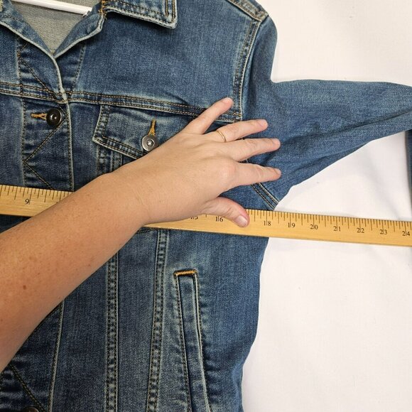 PrAna Women's Denim Jacket Button up Classic Jean‎ Size S - Picture 8 of 9